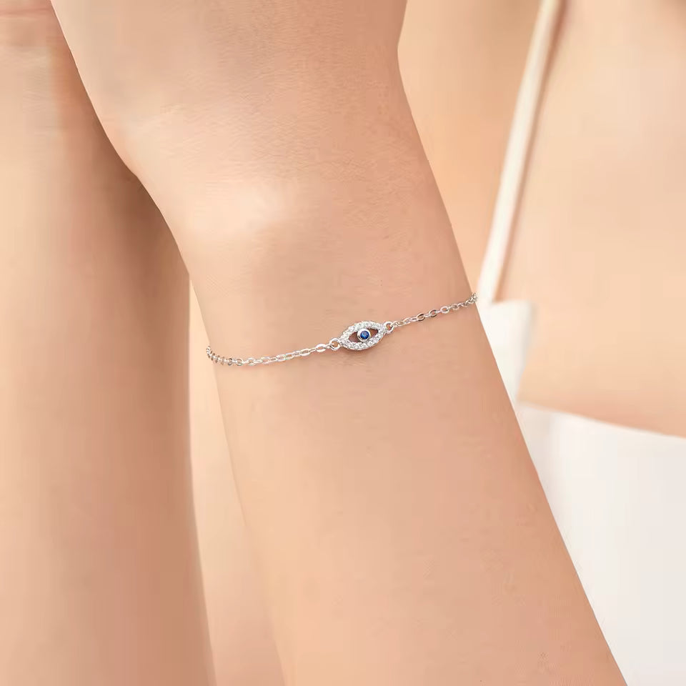 Сребърна гривна “Синьо Око”