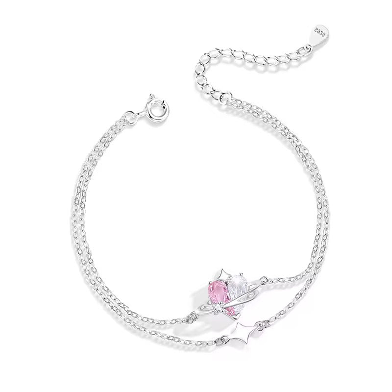 Сребърна гривна “Любовна приказка”